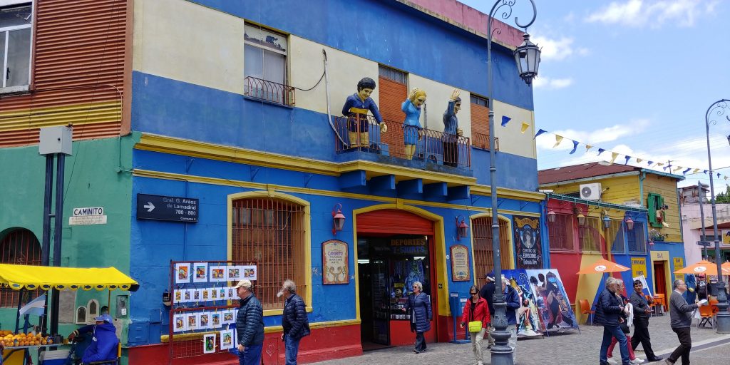 Colourful houses in El Caminito, La Boca